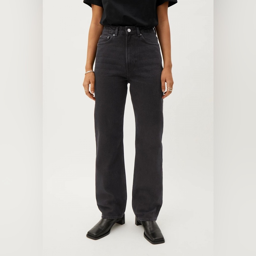 weekday rowe black jeans